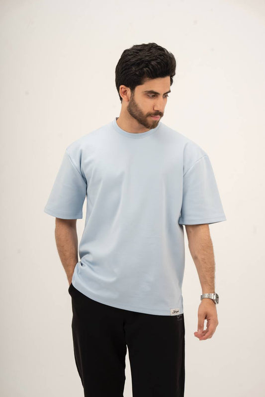 Baby Blue Oversized Split T-Shirt