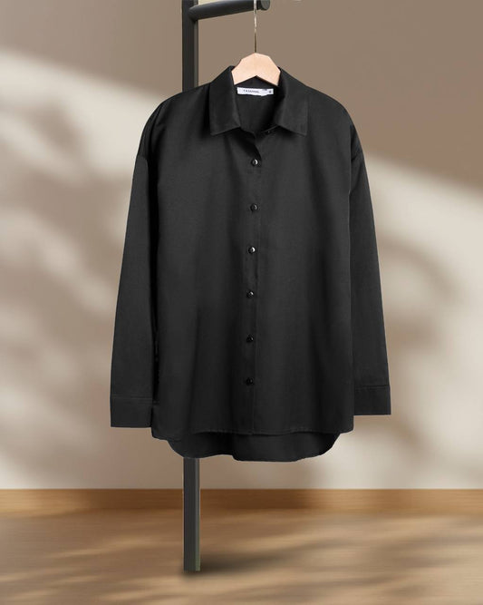 Long Sleeved Black Chemise